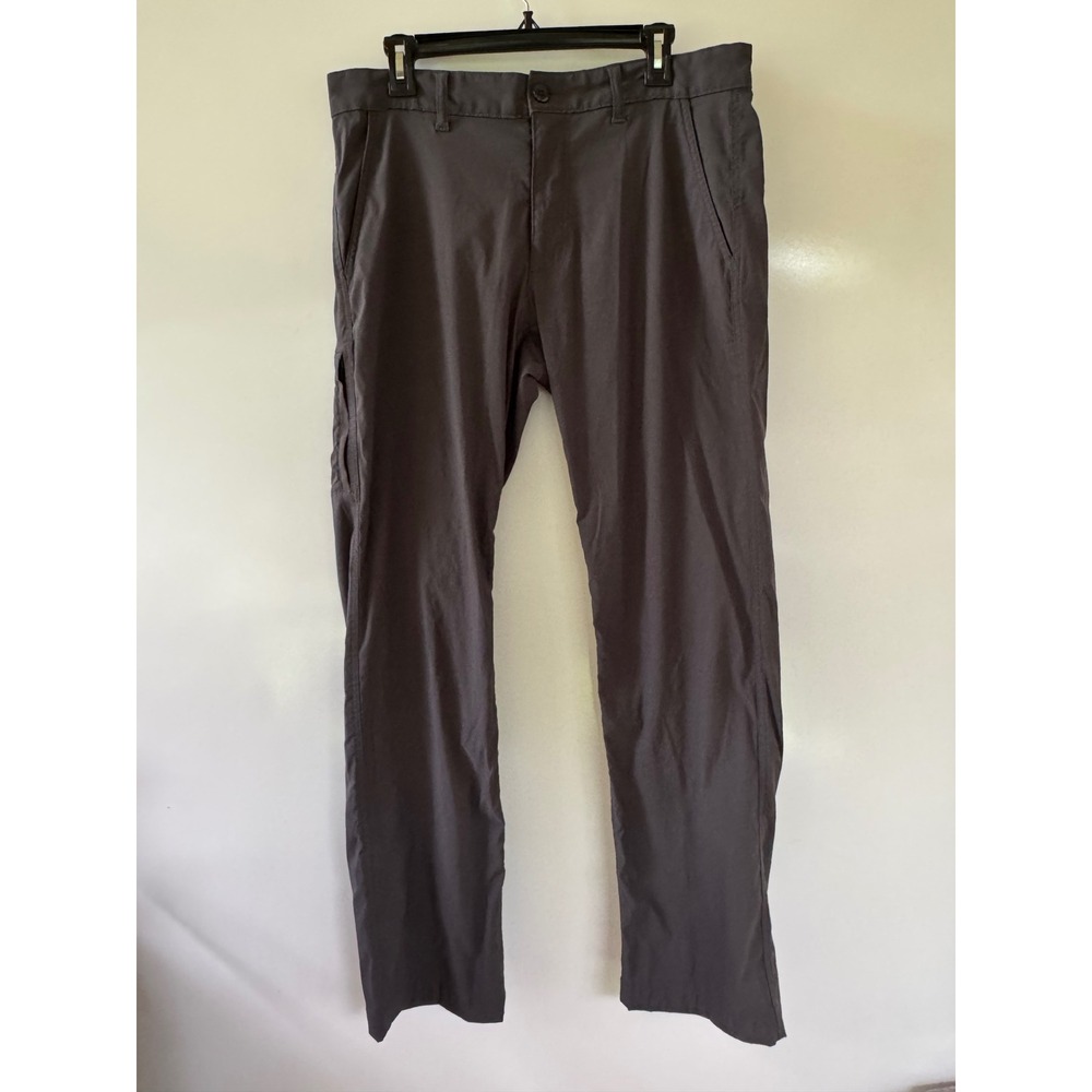 Eddie Bauer Travex Gray Stretch Nylon Hiking Travel Pants Mens 34x32 (Fit 36x32)